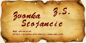 Zvonka Stojančić vizit kartica